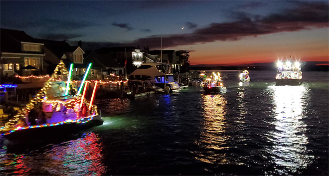 Lighted boat parade.